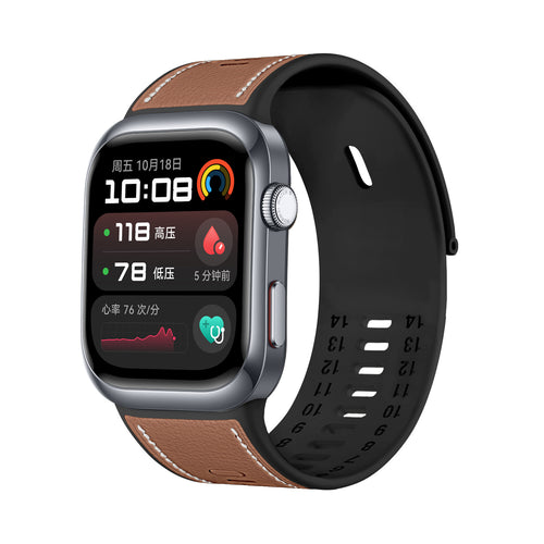 Bracelet cuir hybride Huawei Watch D2 (brun)