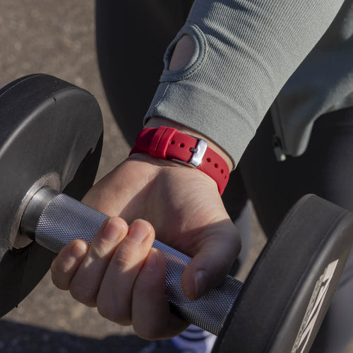 Bracelet silicone de luxe Fitbit Sense (rose-rouge)
