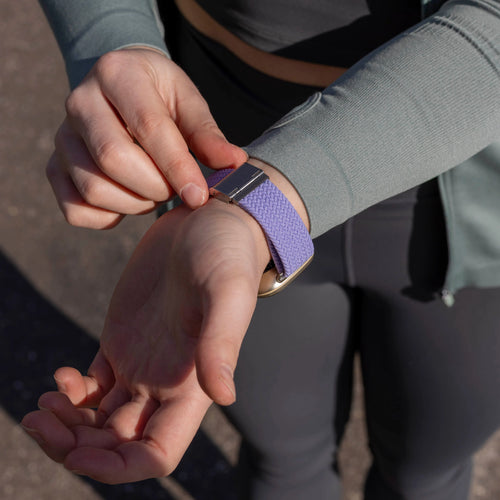 Fitbit Versa 3 Adjustable Braided Strap (Lila)