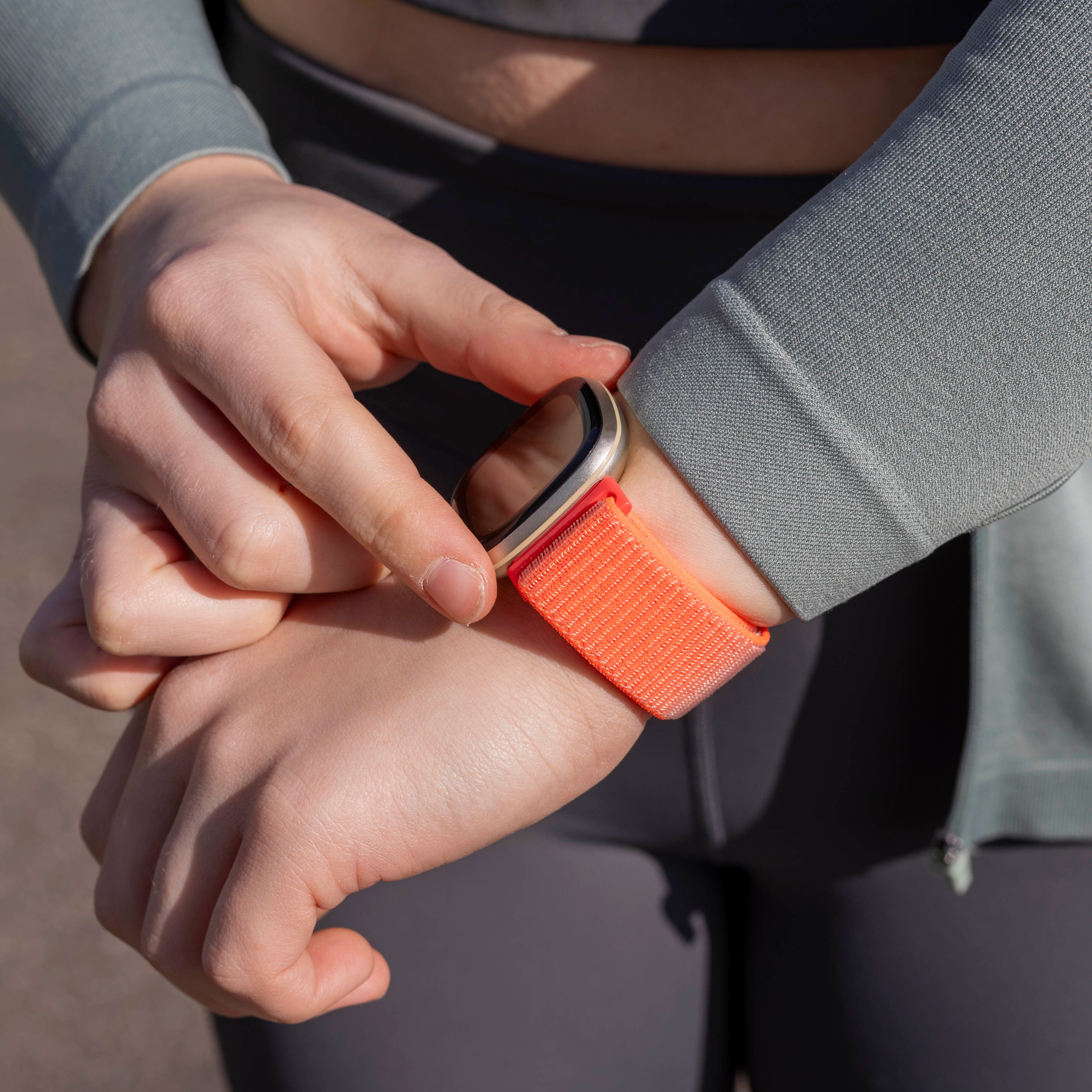 Bracelet nylon Fitbit Versa 3 (orange)