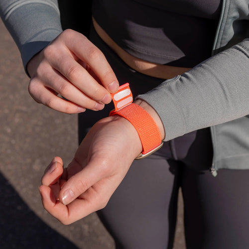 Bracelet nylon Fitbit Sense (orange)