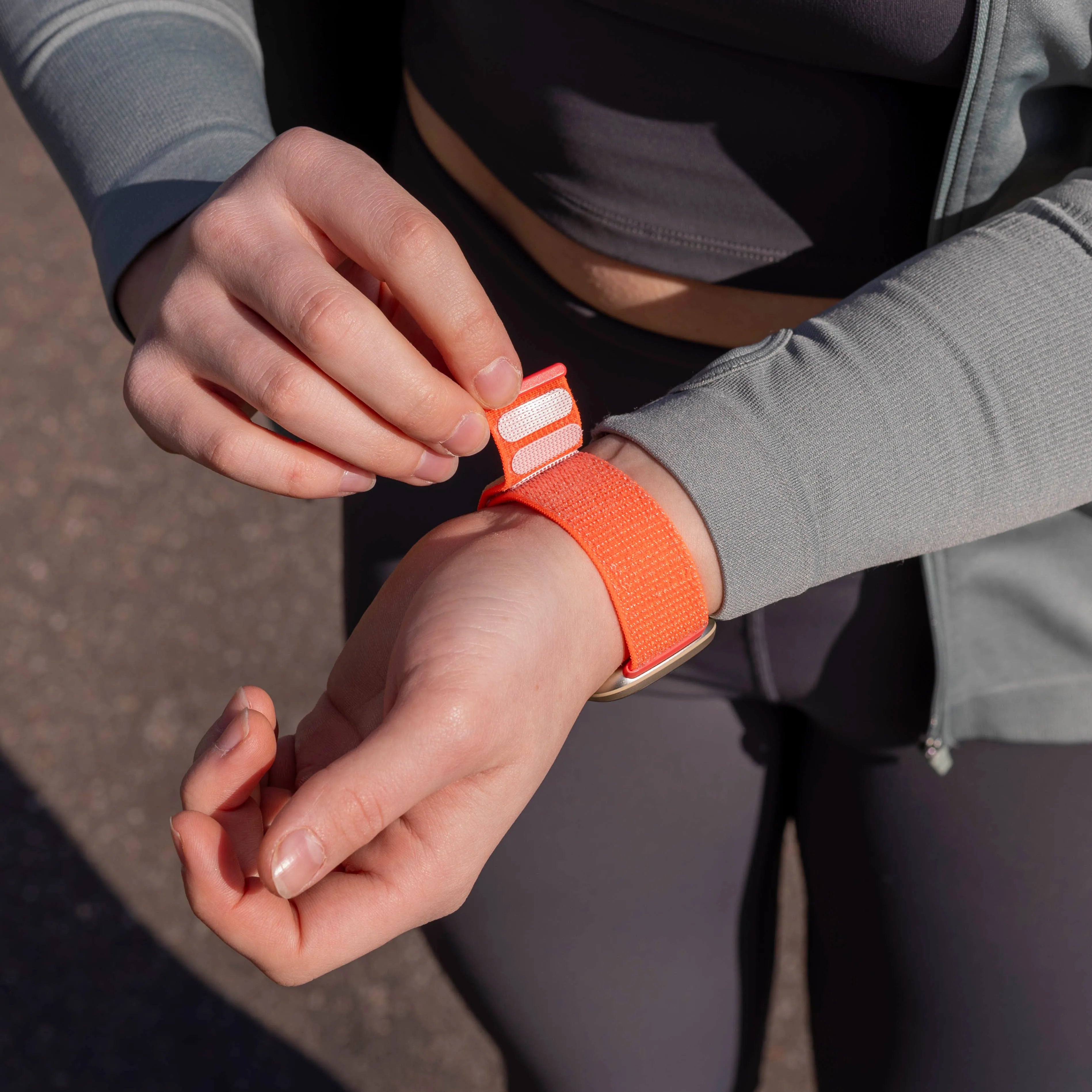 Bracelet nylon Fitbit Sense (orange)