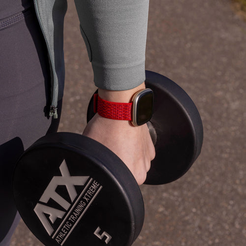 Fitbit Versa 3 Nylon Strap (Red)