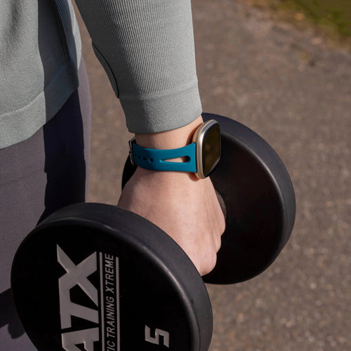 Bracelet silicone de luxe Fitbit Versa 3 (vertbleu)