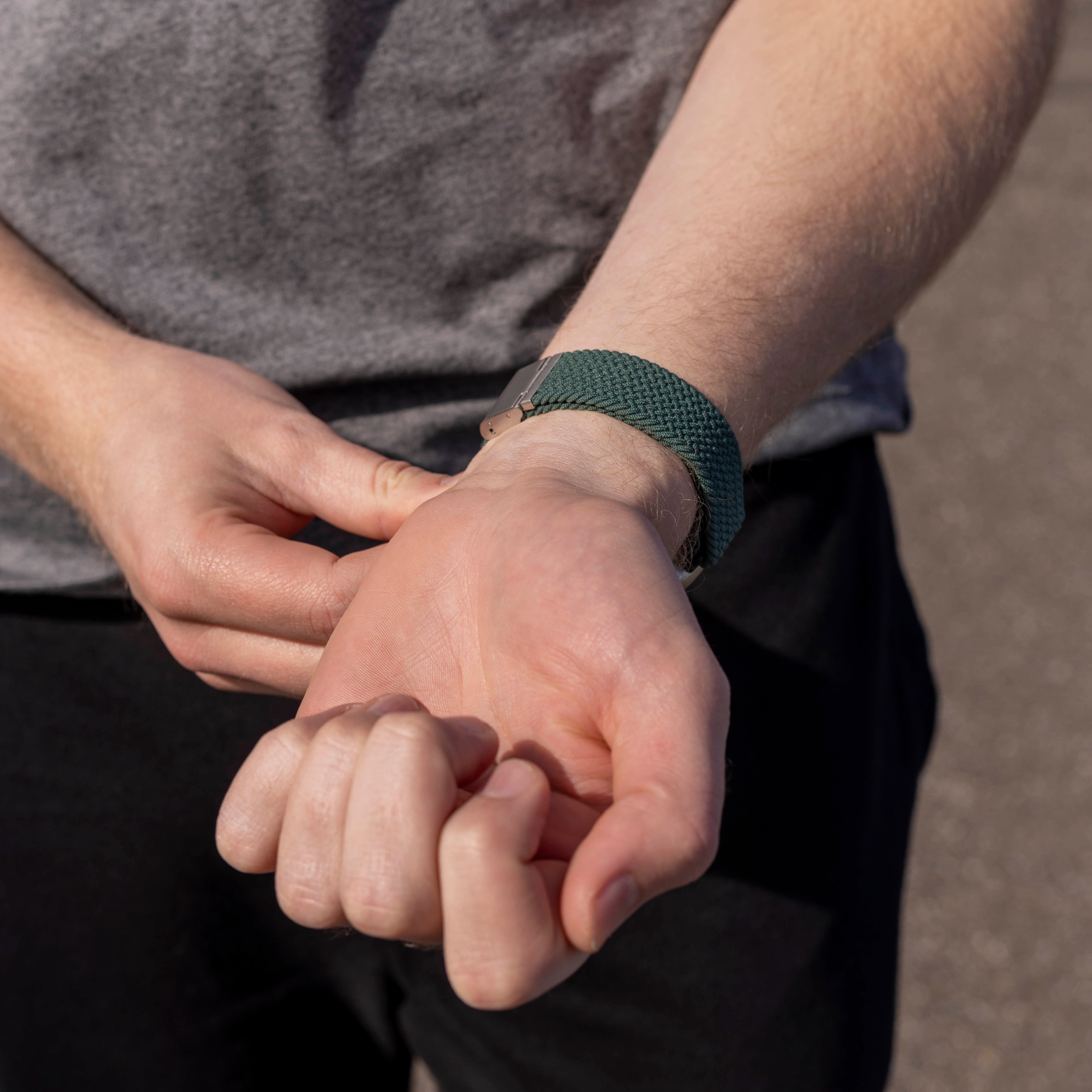 Fitbit Sense Adjustable Braided Strap (Dark Green)