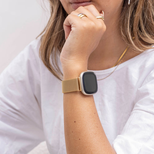 Fitbit Versa 3 Milanese Strap (Gold)