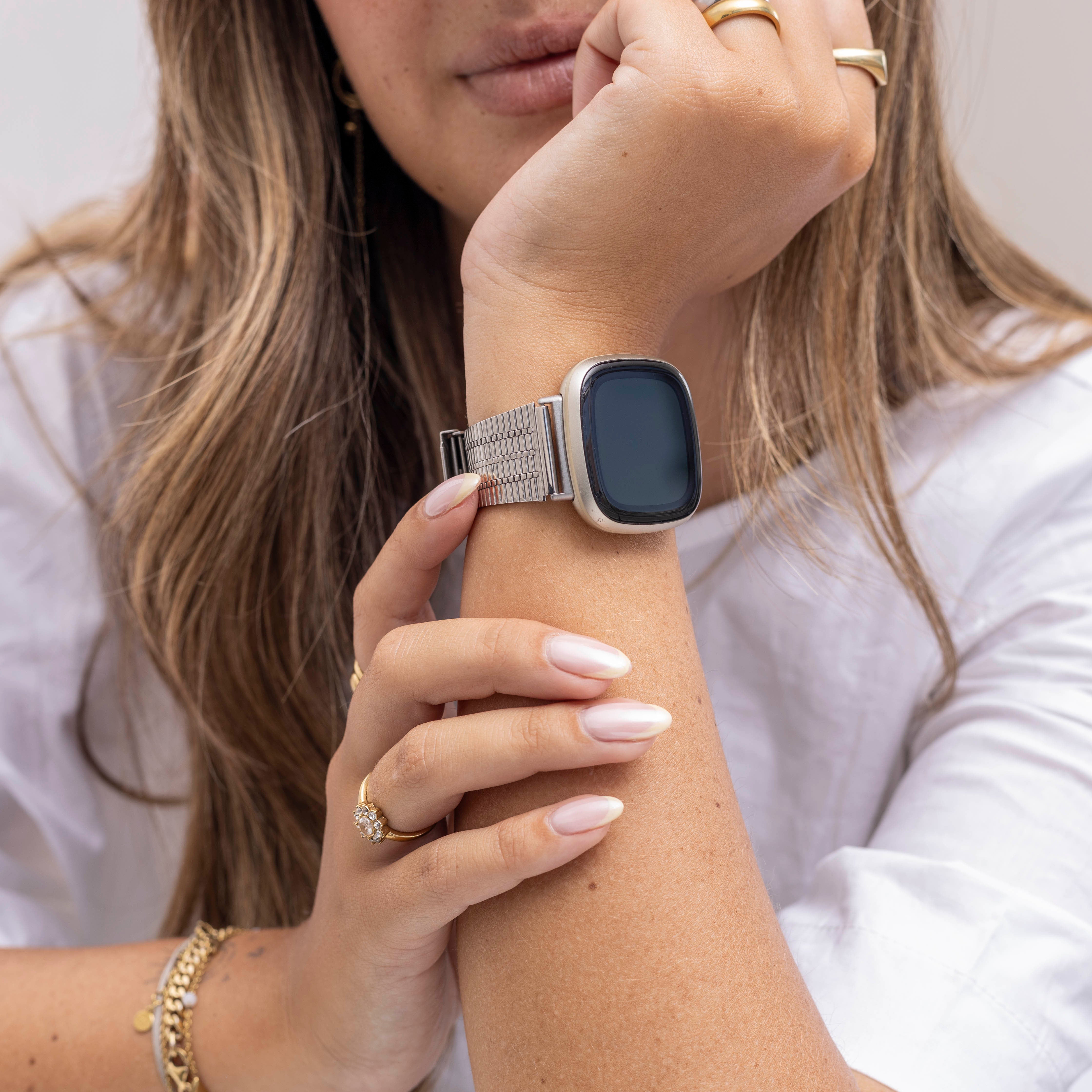 Fitbit Sense Fine Steel Strap (Silver)