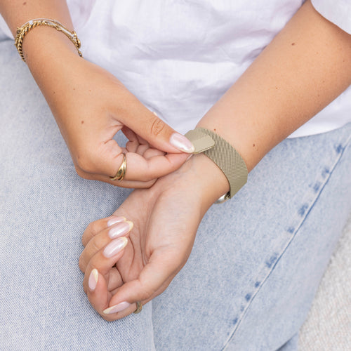 Fitbit Sense Milanese Strap (Light Gold)