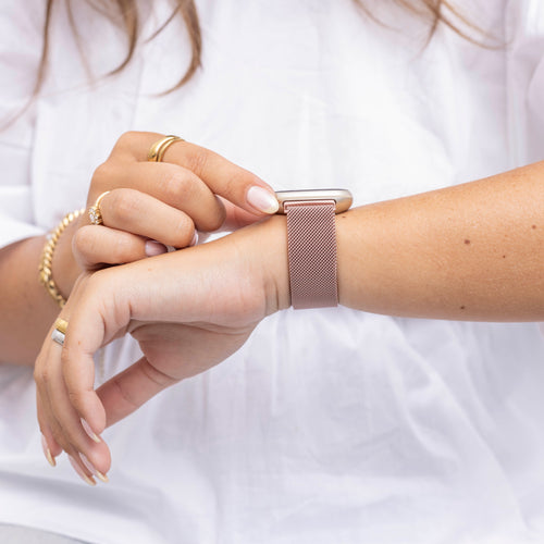 Bracelet Milanais Fitbit Sense (rose)
