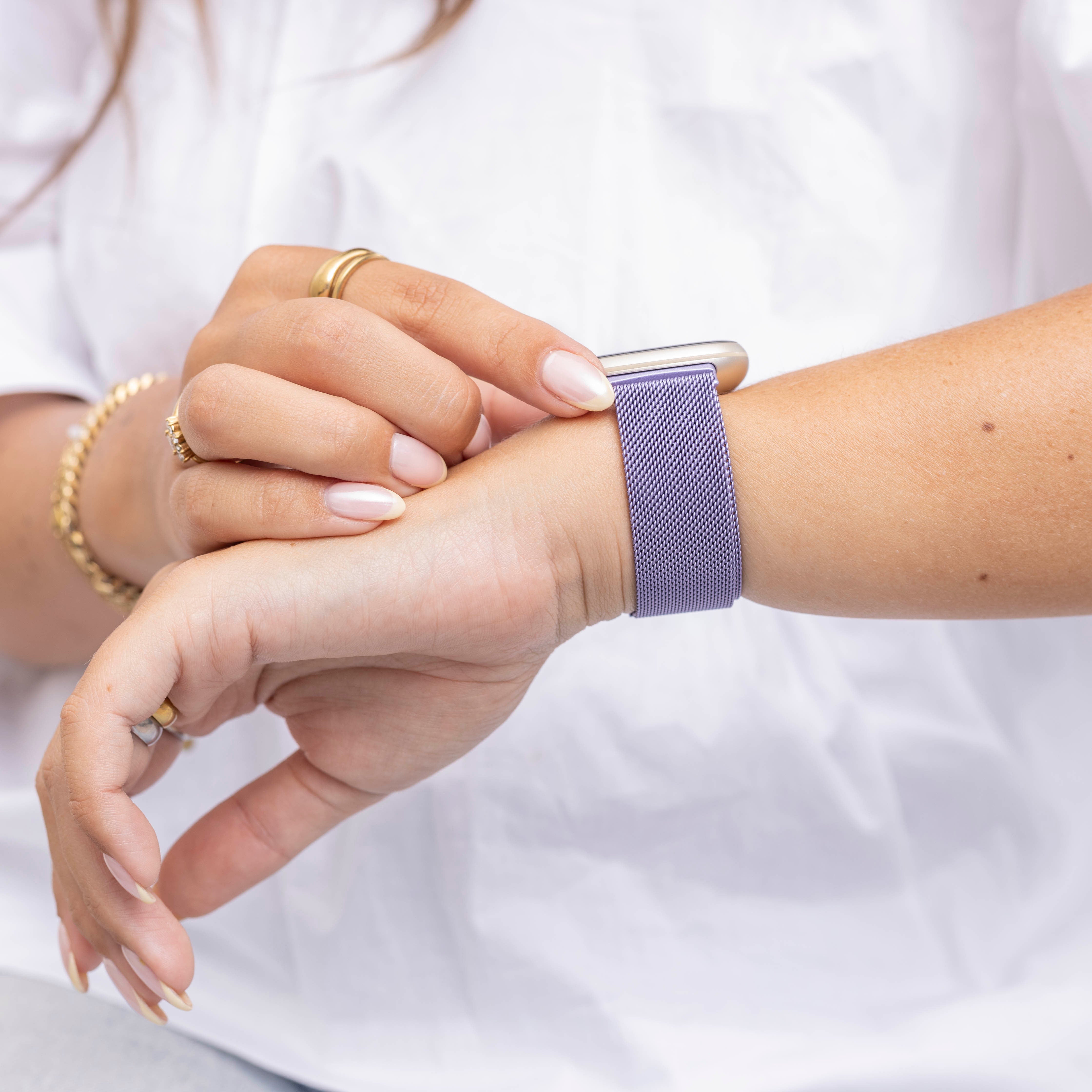 Bracelet Milanais Fitbit Versa 3 (violet clair)