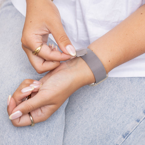 Bracelet Milanais Fitbit Sense (argent)