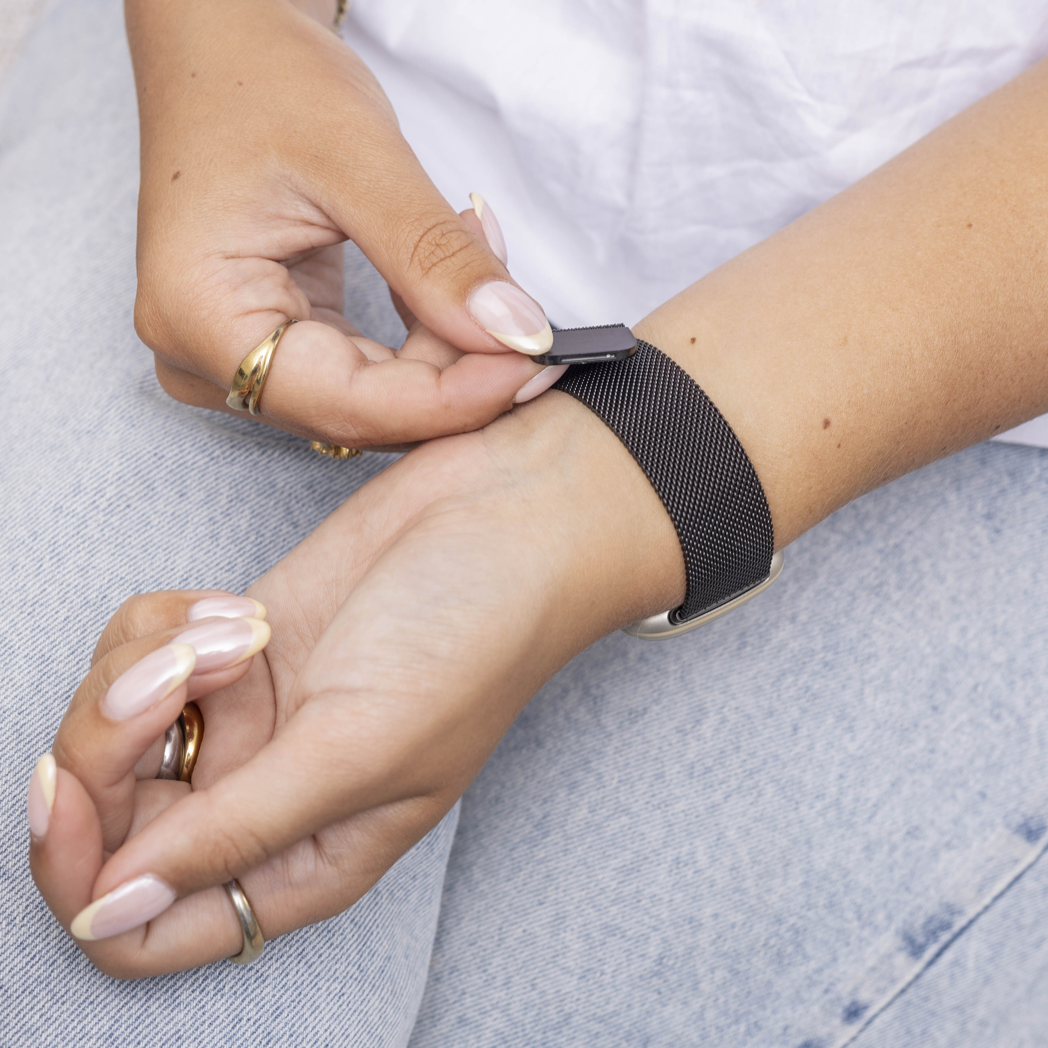 Bracelet Milanais Fitbit Sense (noir)