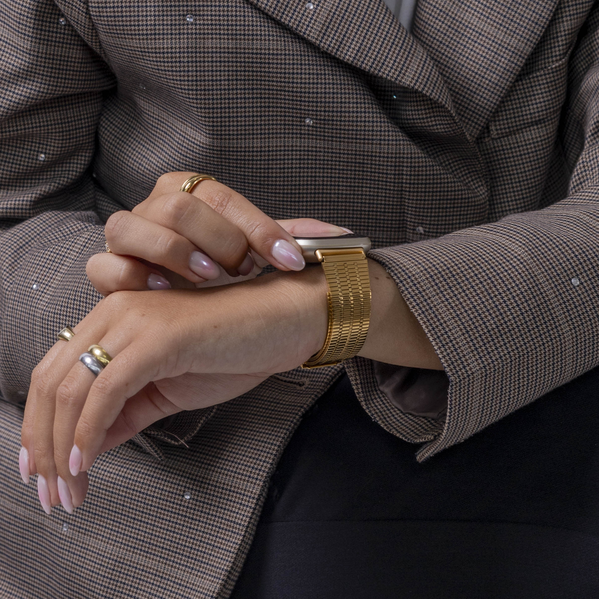 Bracelet acier inoxydable Fitbit Sense (or)