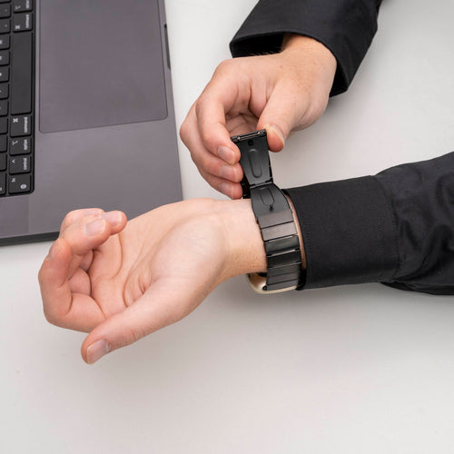 Bracelet métal Fitbit Versa 3 (noir)
