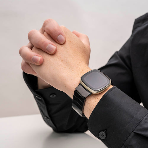 Bracelet métal Fitbit Sense (noir)