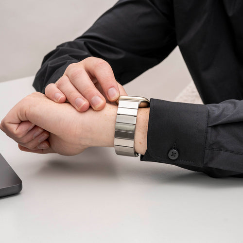 Bracelet métal Fitbit Sense (argent)