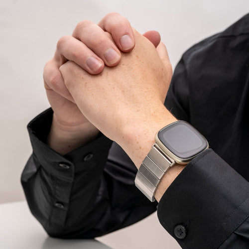 Bracelet métal Fitbit Sense (argent)