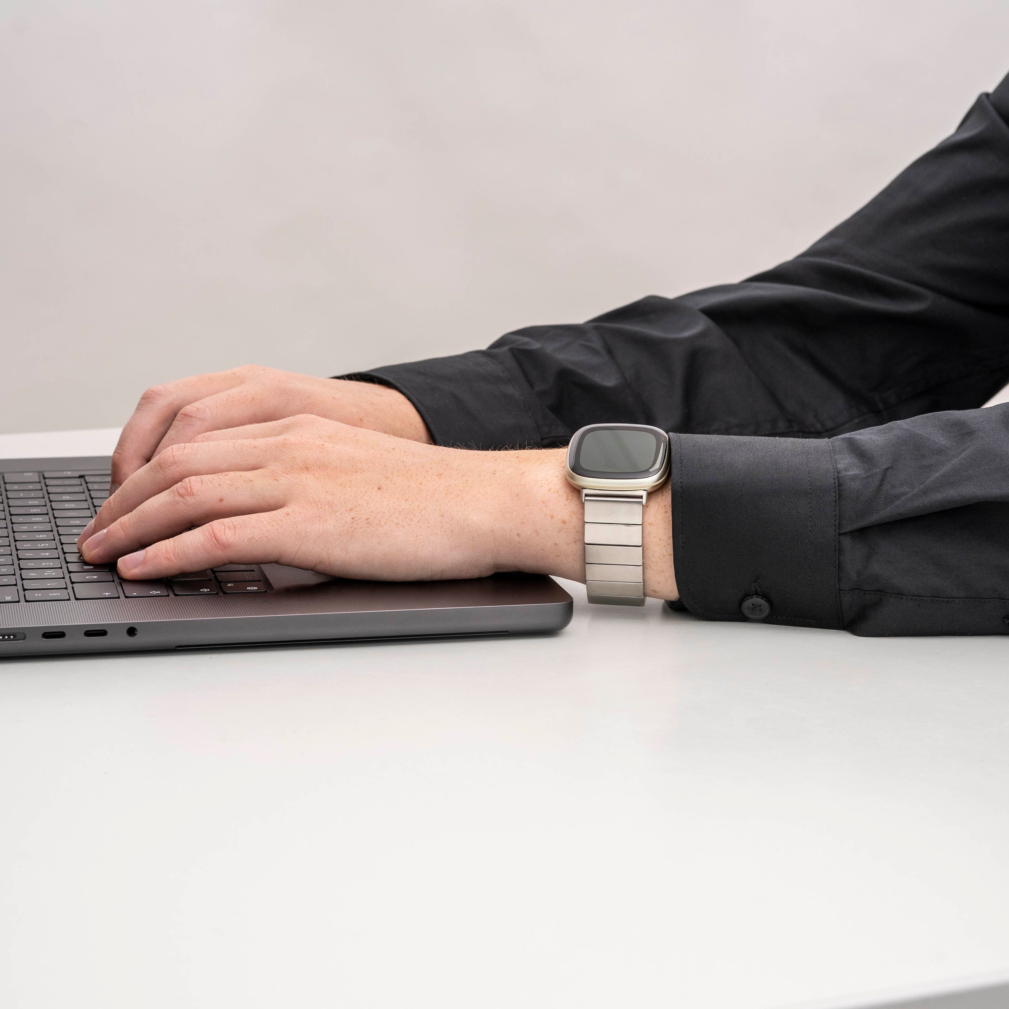 Bracelet métal Fitbit Versa 3 (argent)