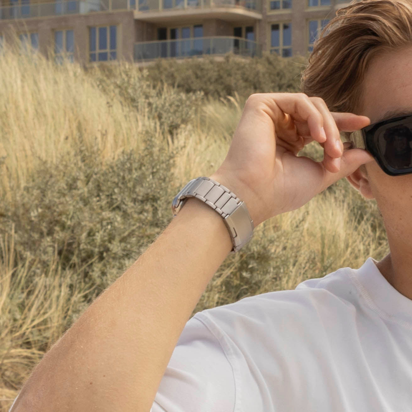 Bracelet titane Apple Watch (argent)