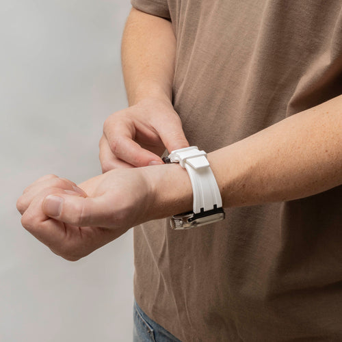 Bandz Bracelet silicone 'Luxe Liquid' Apple Watch Ultra (blanc/noir)