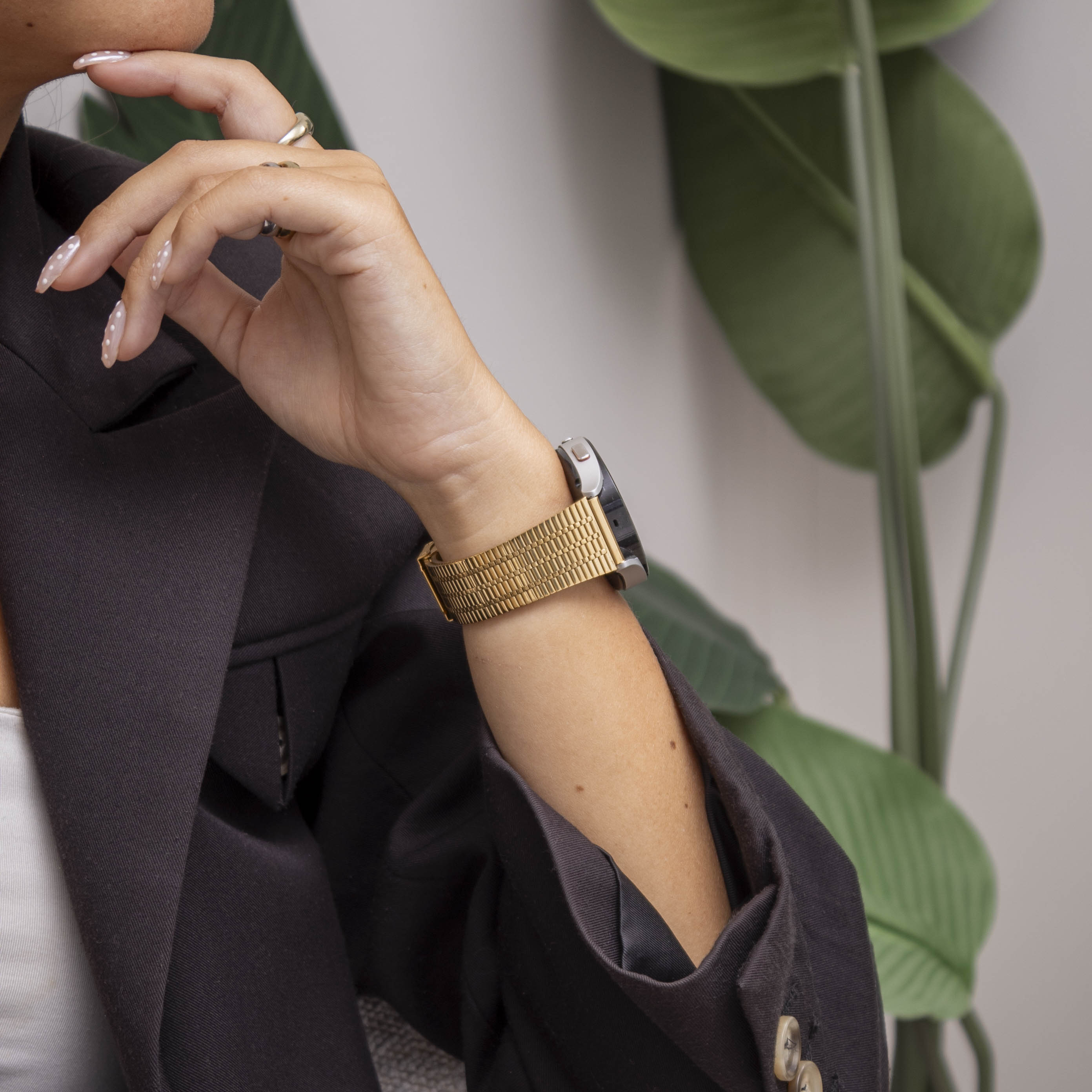 Bracelet acier fine Coros Pace 2 (or)