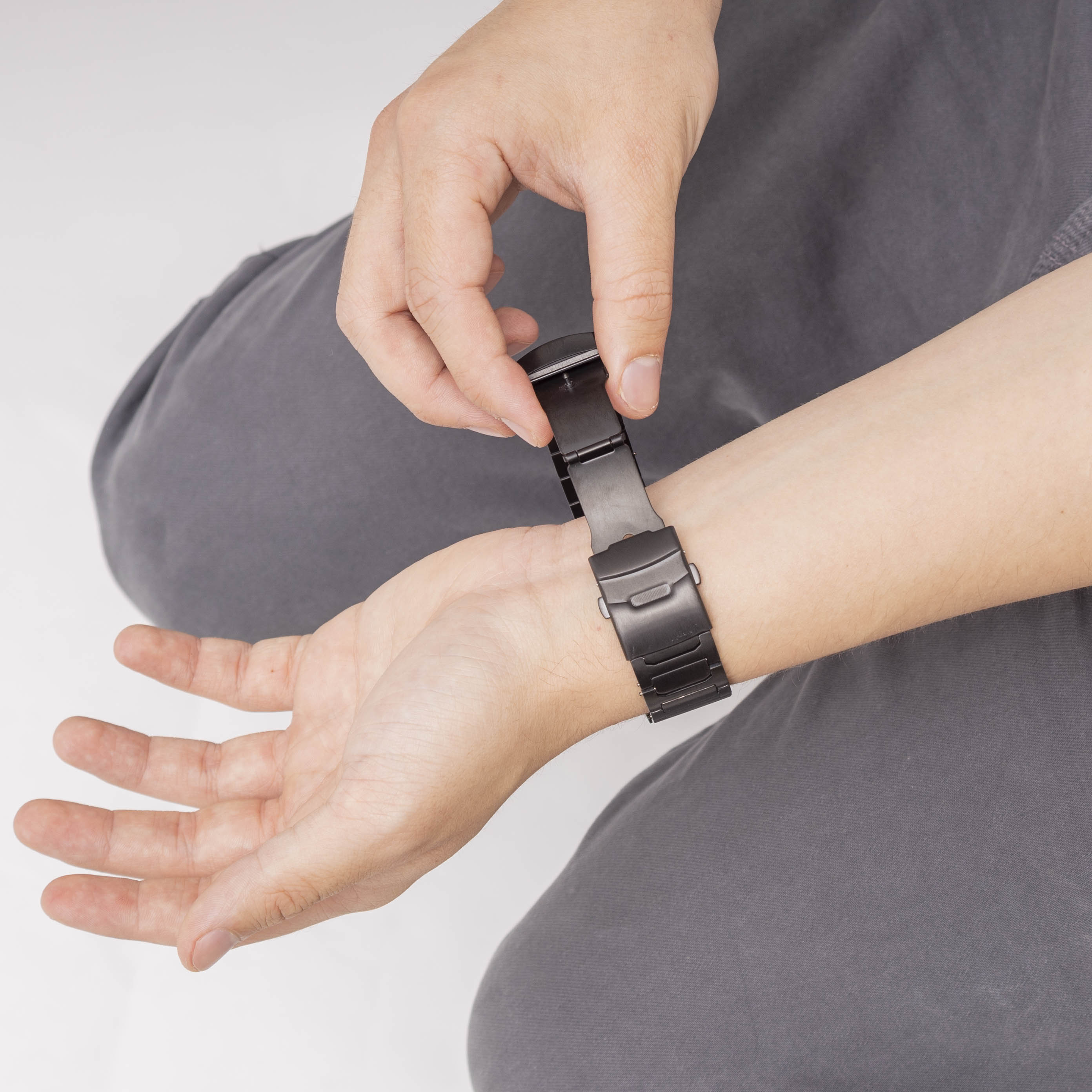 Bandz Samsung Galaxy Watch Ultra Titanium Strap 'Deluxe' (Black)