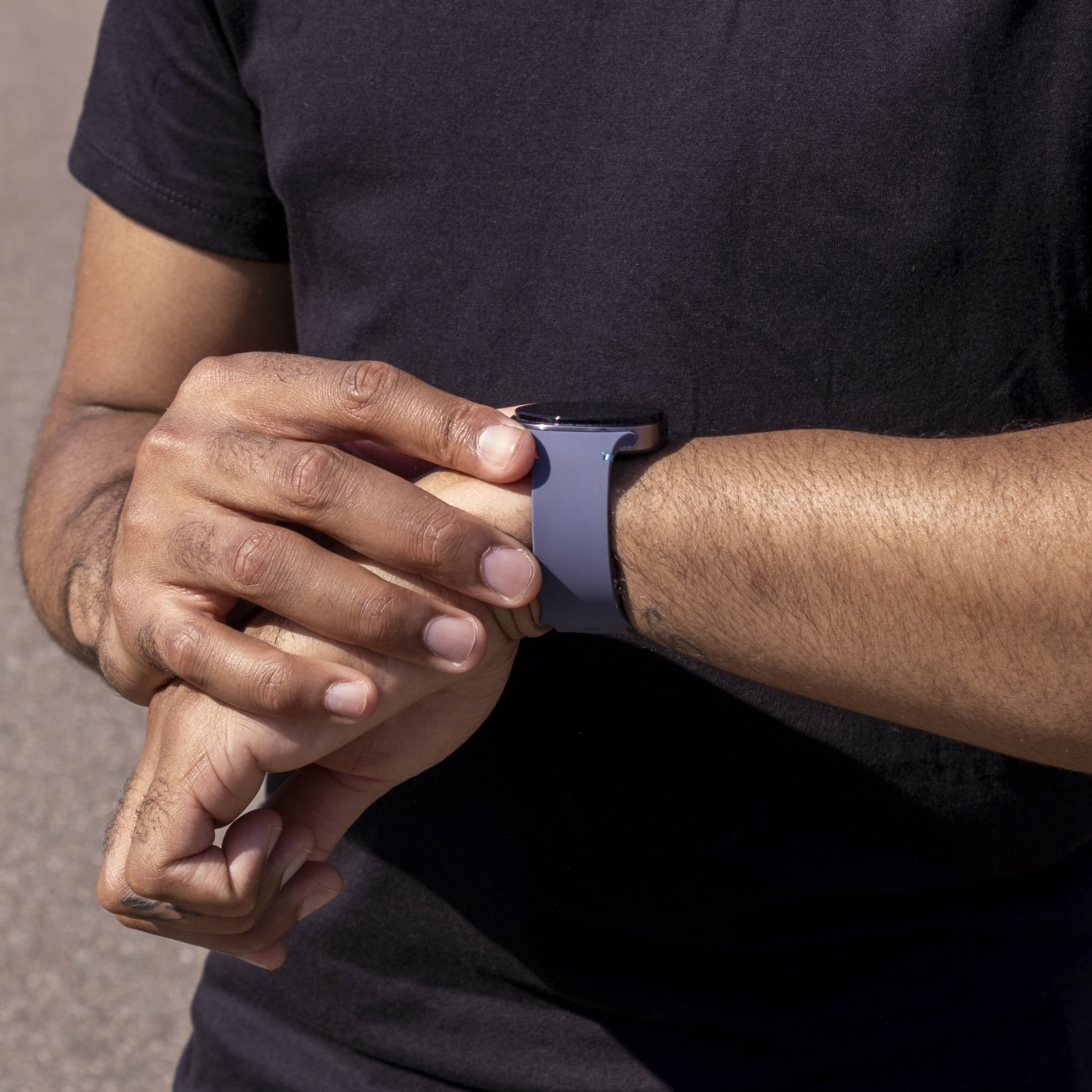 Bracelet silicone Samsung Galaxy Watch 8 Classic (bleu/gris)