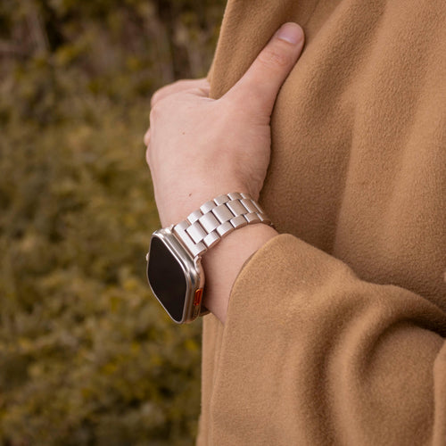 Bracelet Apple Watch acier (lumière stellaire)