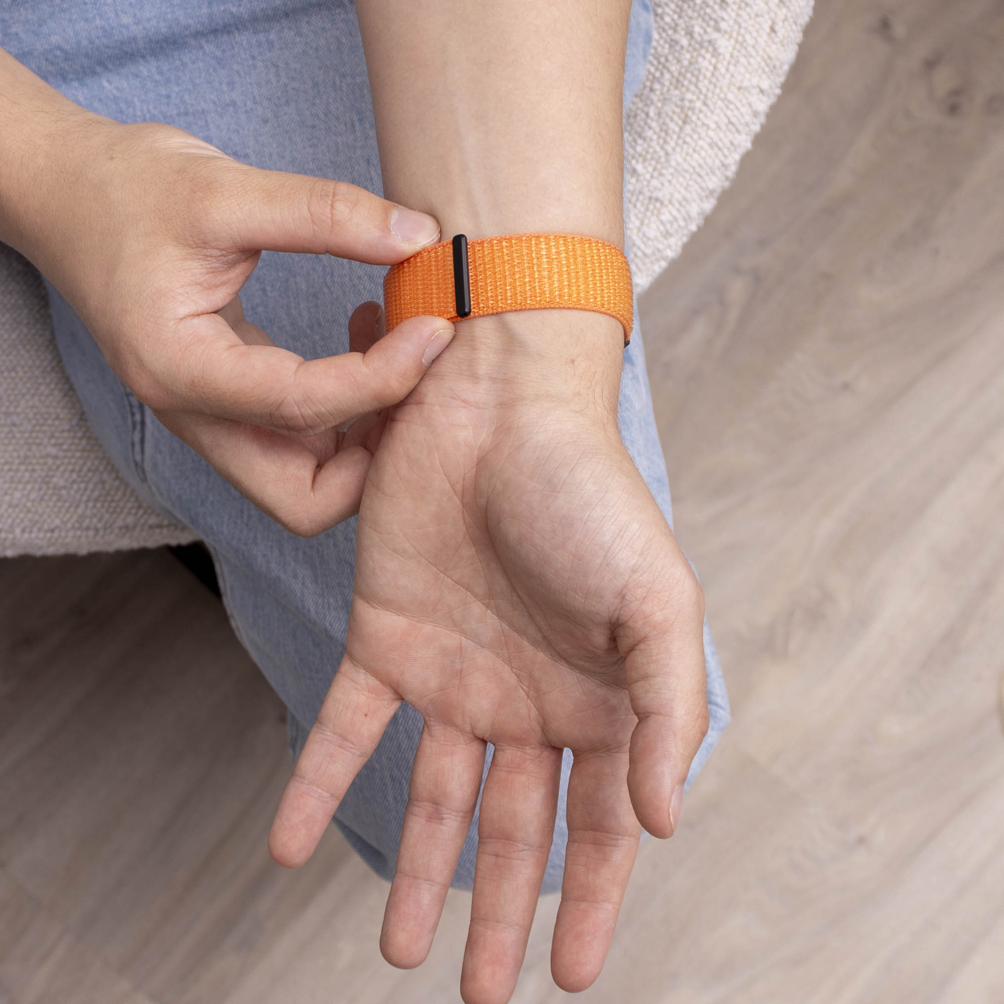 Bracelet nylon Samsung Galaxy Watch 8 Classic (orange)