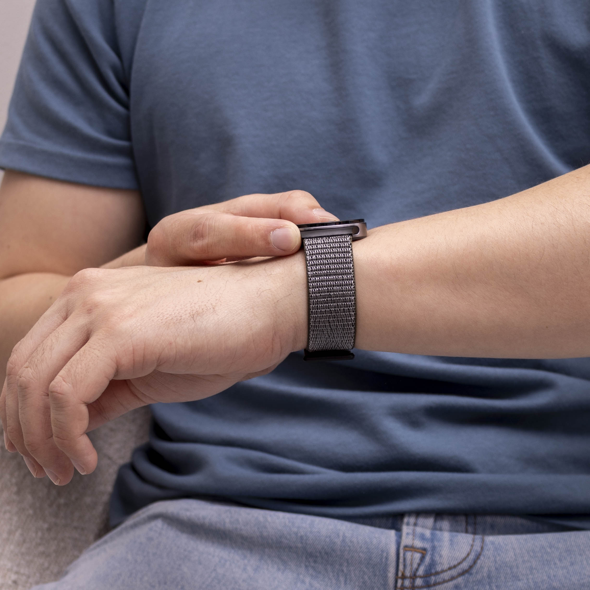 Bracelet nylon Samsung Galaxy Watch 8 - 44mm (vert olive)