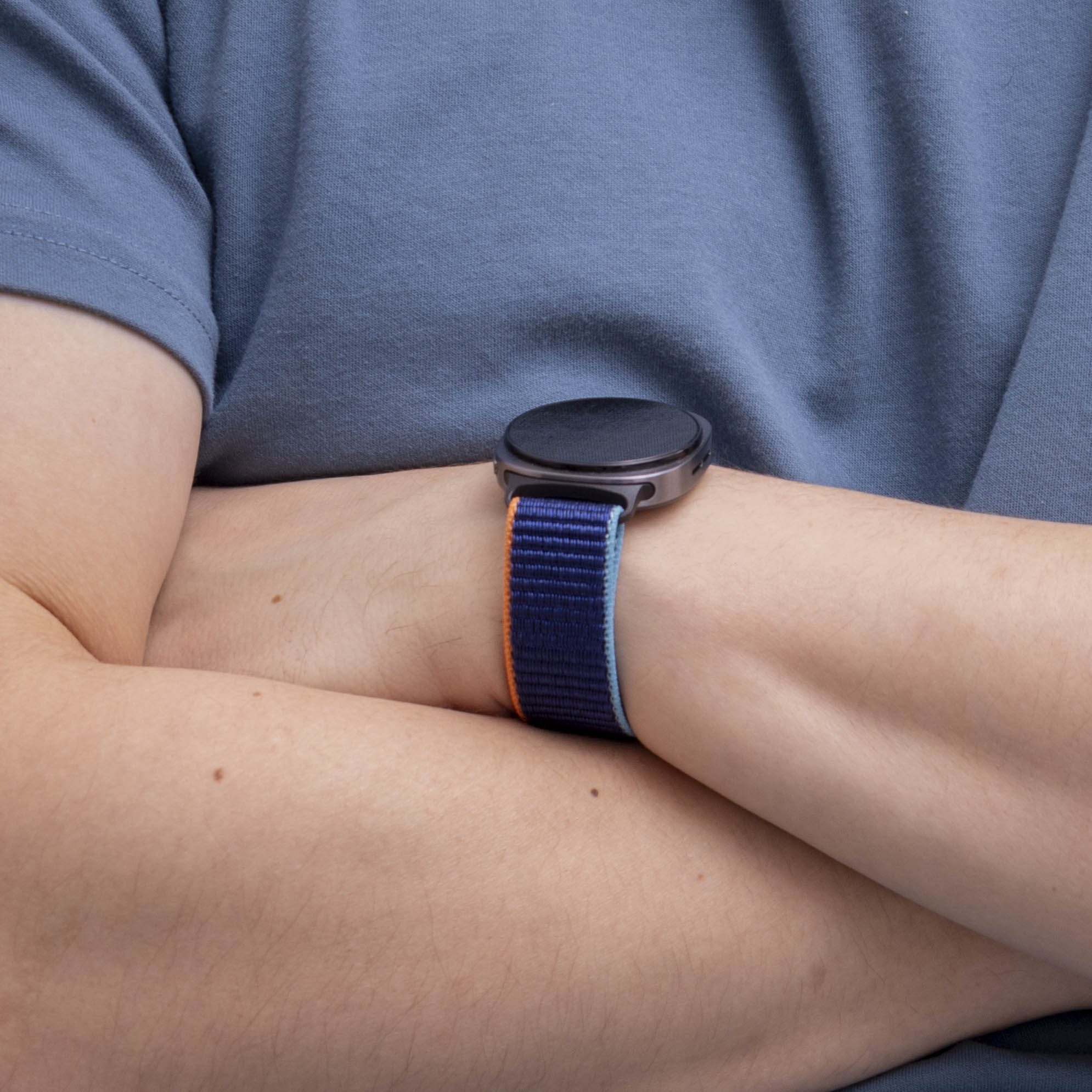 Bracelet nylon Samsung Galaxy Watch 8 - 44mm (bleu foncé mix)