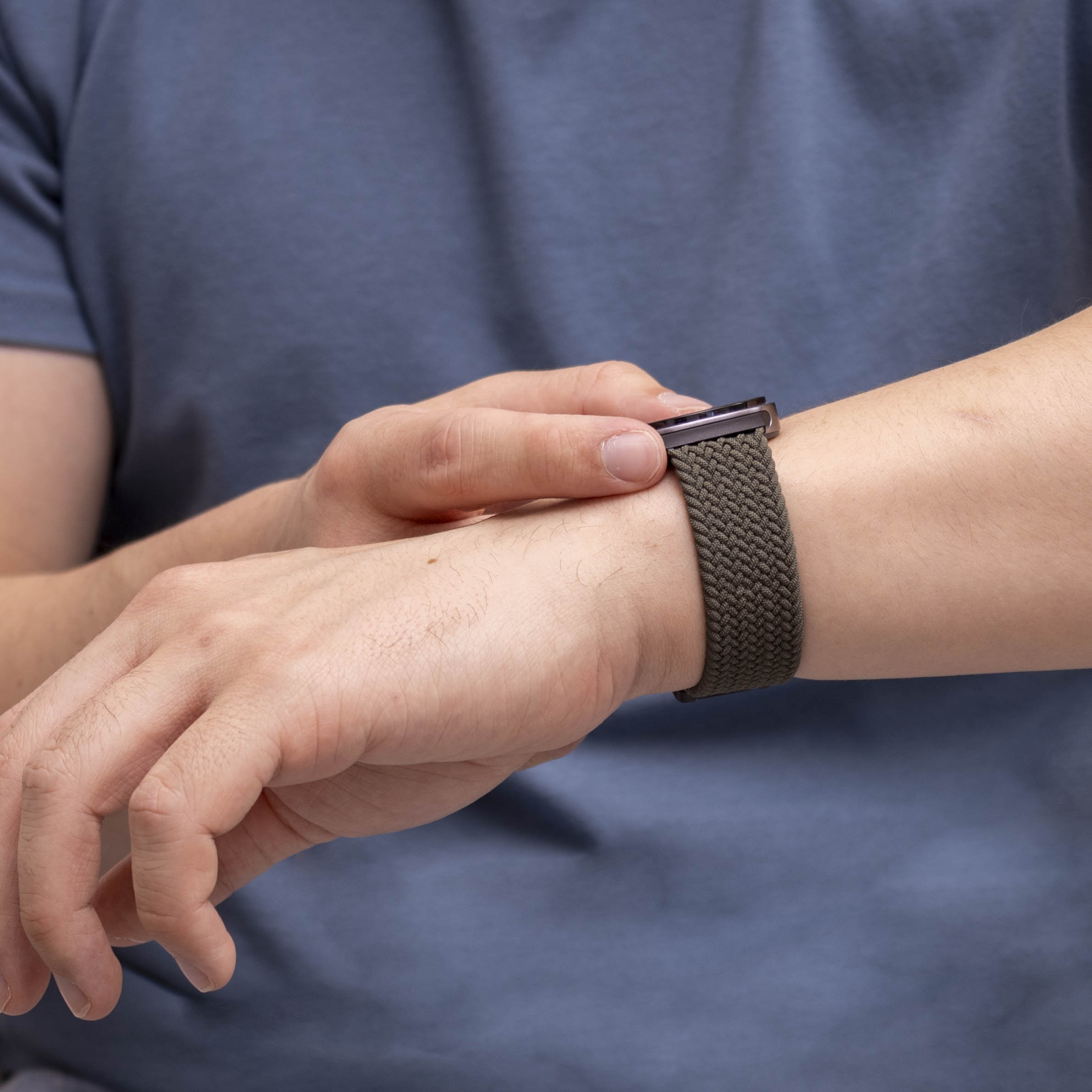 Samsung Galaxy Watch 8 - 44mm Braided Strap with P-Buckle (Green)