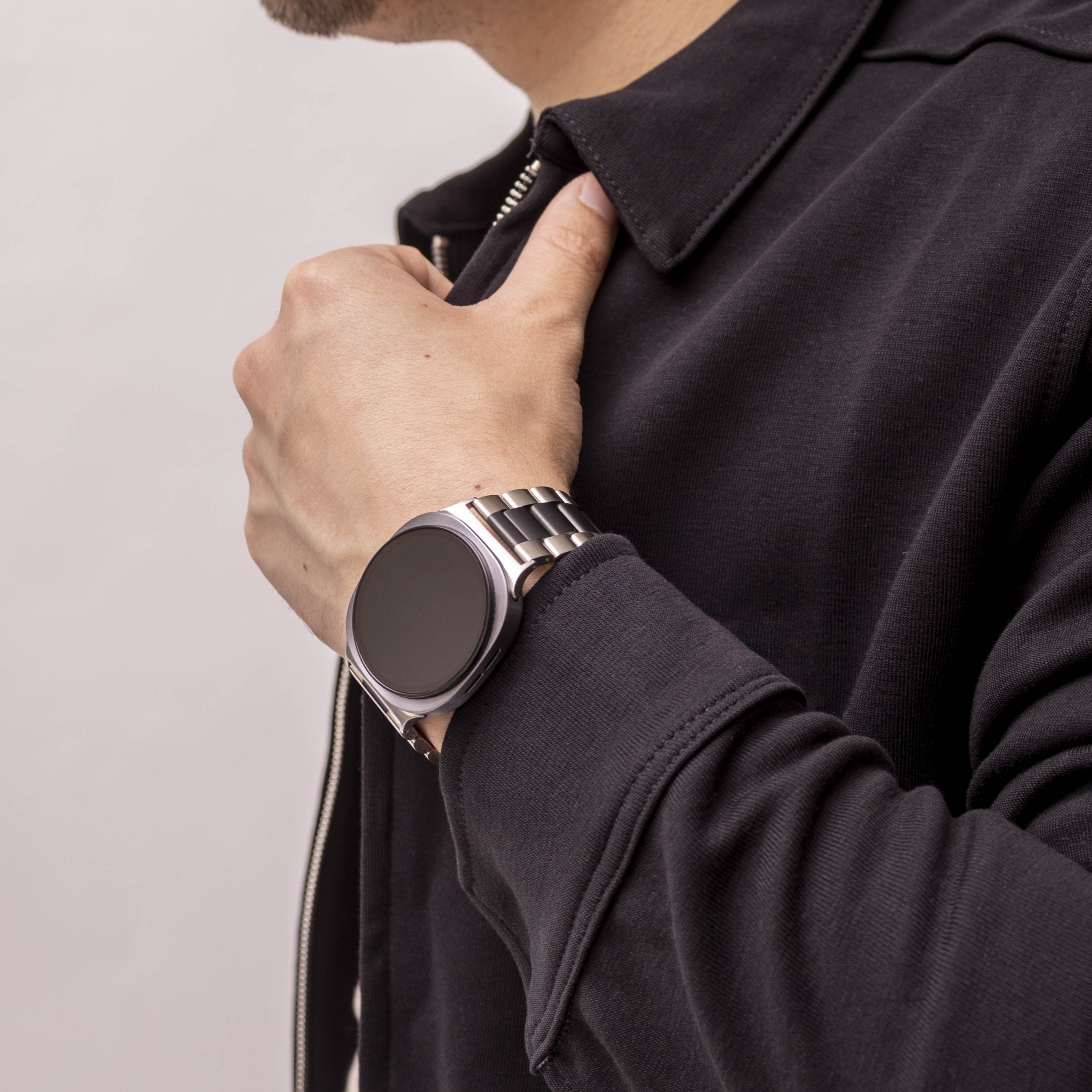 Bandz Bracelet acier 'Classic' Samsung Galaxy Watch 8 - 44mm (argent/noir)