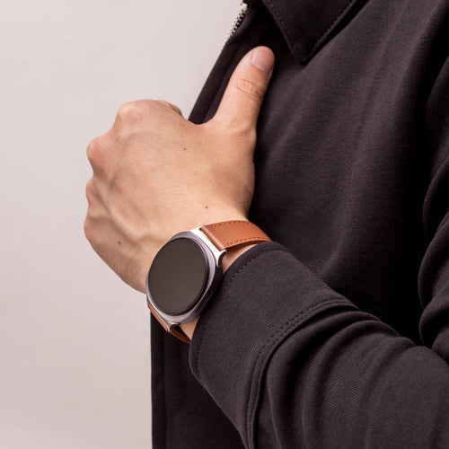 Bracelet cuir moderne Samsung Galaxy Watch 8 Classic (marron)