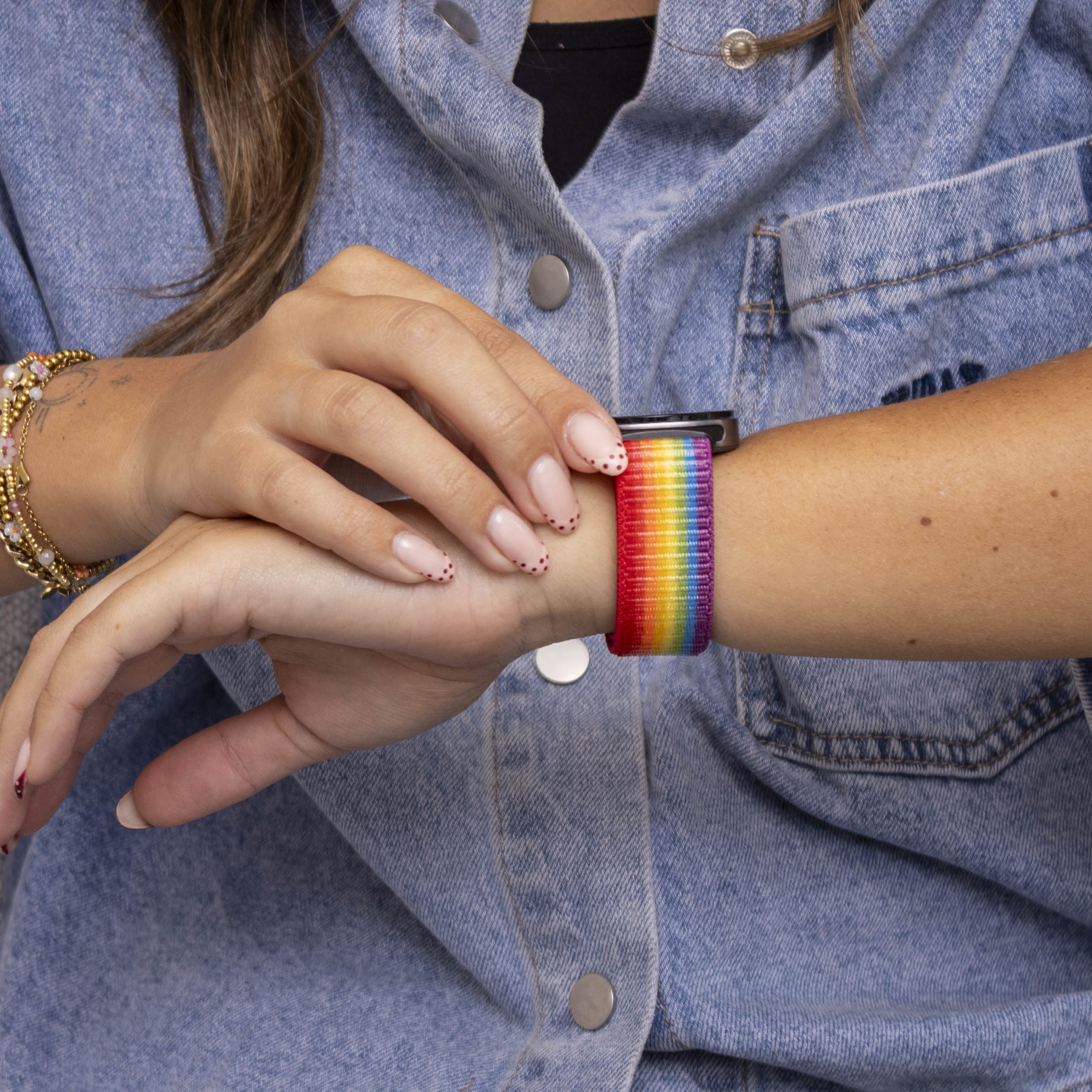 Samsung Galaxy Watch 8 - 40mm Nylon Strap (Rainbow)