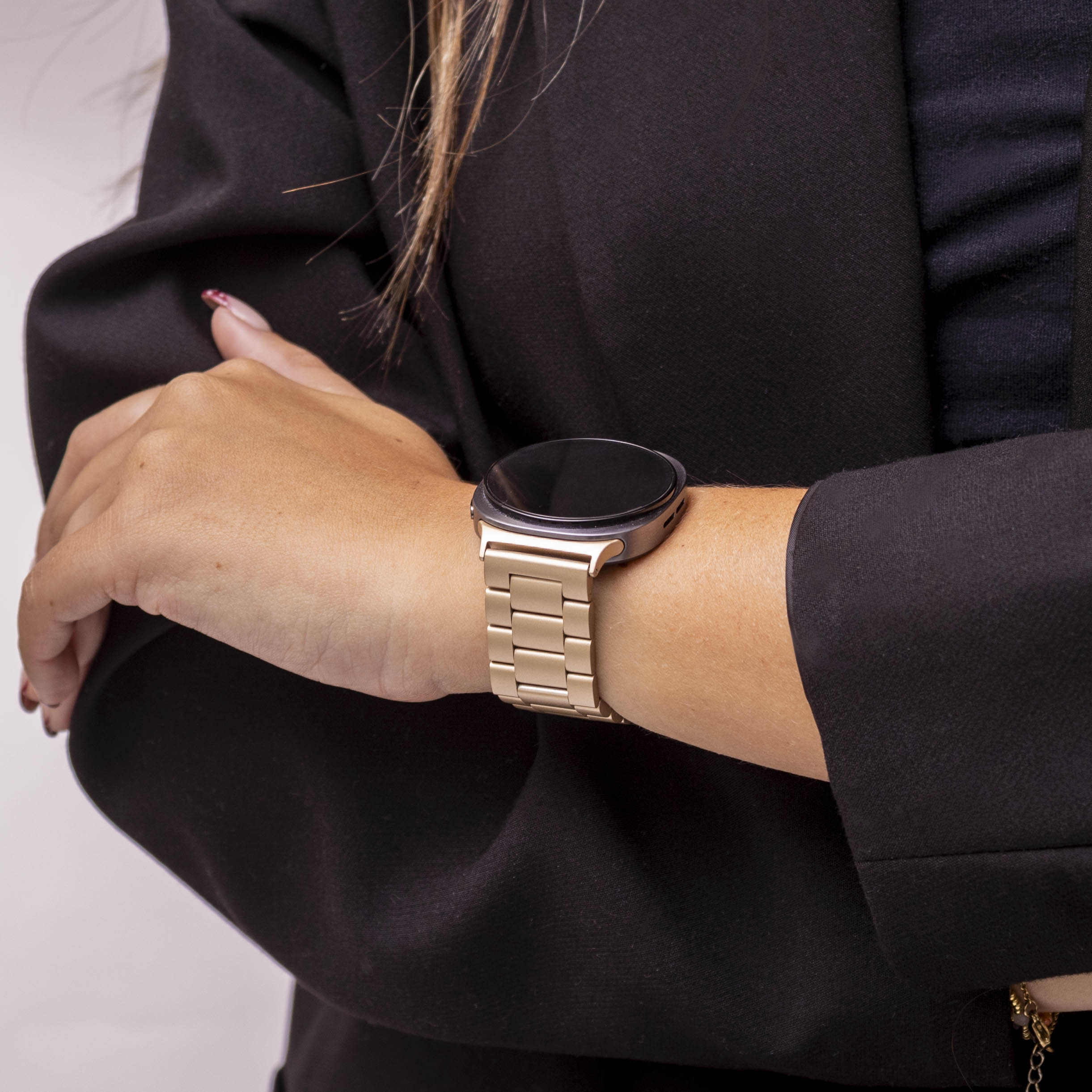 Bandz Bracelet acier 'Classic' Samsung Galaxy Watch 8 - 44mm (retro doré)