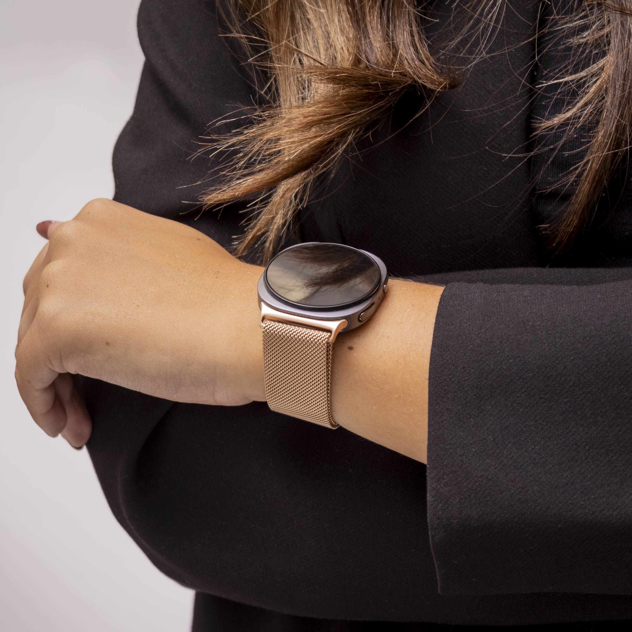 Bracelet milanais Samsung Galaxy Watch 8 Classic (rose-doré)