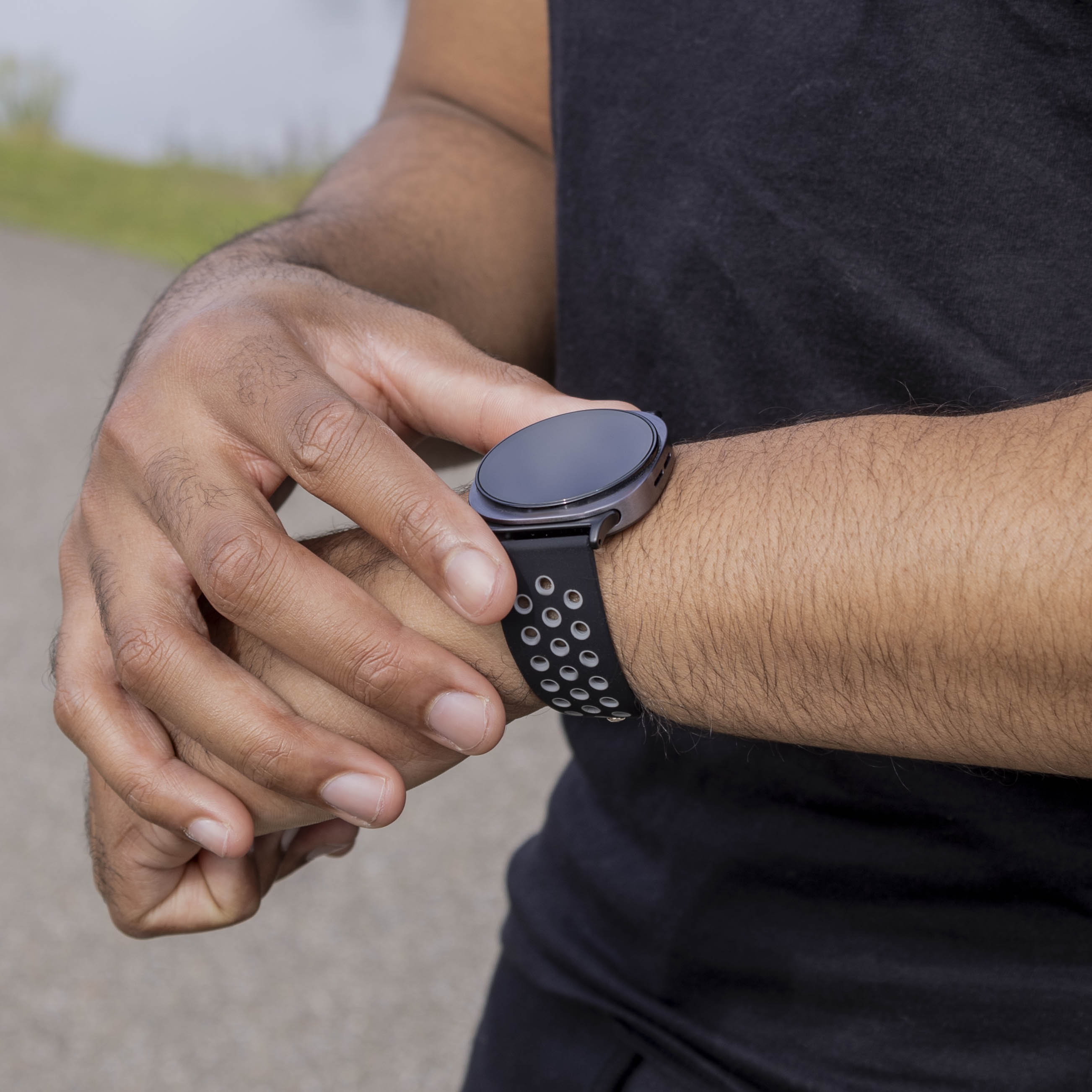 Bracelet sport Samsung Galaxy Watch 8 - 44mm (noir/gris)