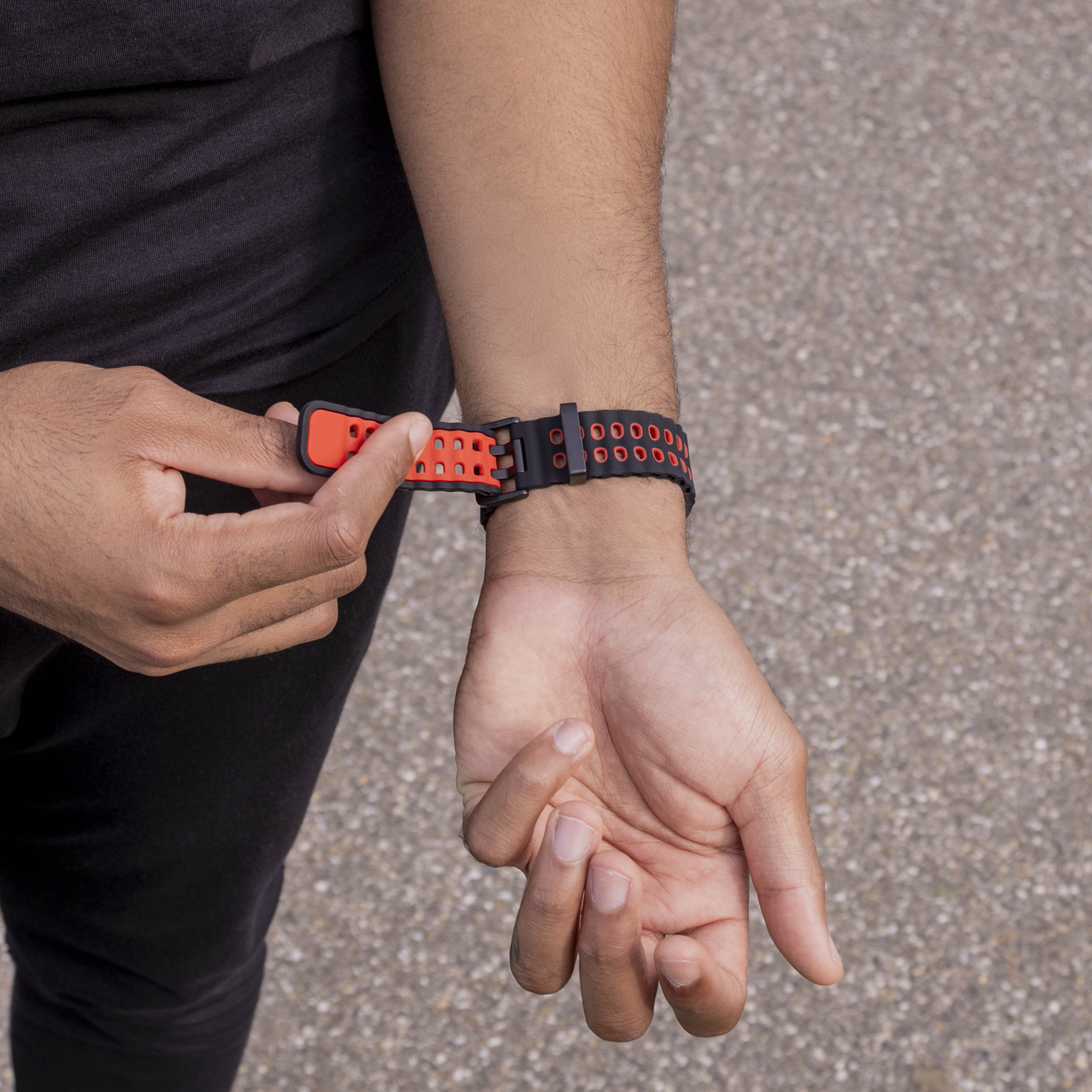 Samsung Galaxy Watch 8 - 40mm Ocean Strap (Black/Red)