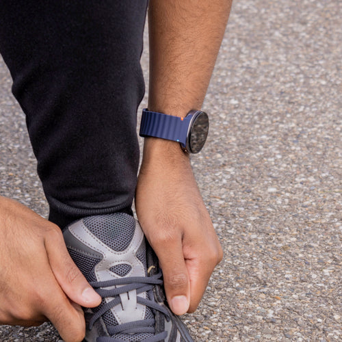 Bracelet silicone Wave Samsung Galaxy Watch 8 Classic (bleu foncé)