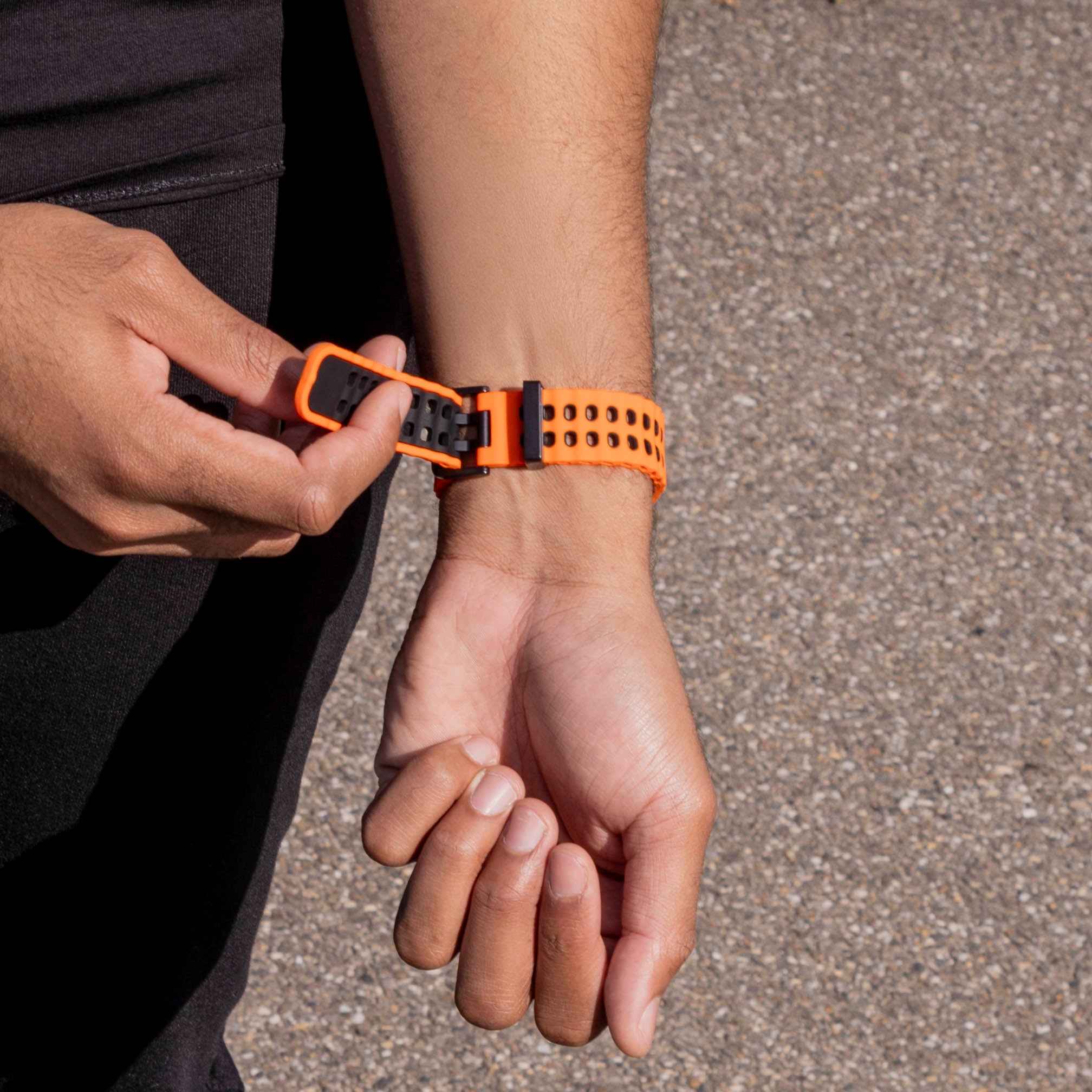 Samsung Galaxy Watch 8 - 44mm Ocean Strap (Orange/Black)