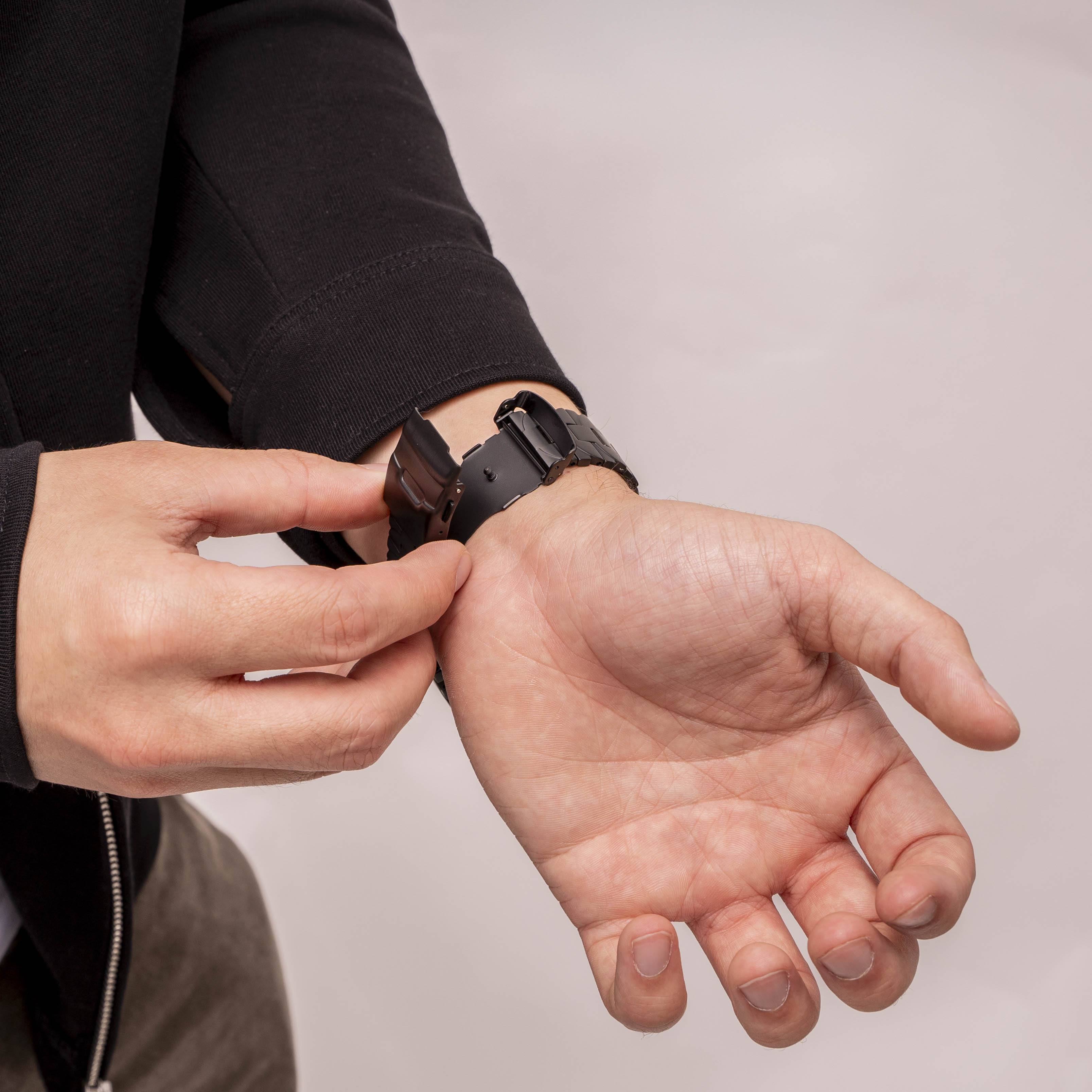 Bracelet titane papillon Huawei Watch GT 6 Pro 46mm (noir)