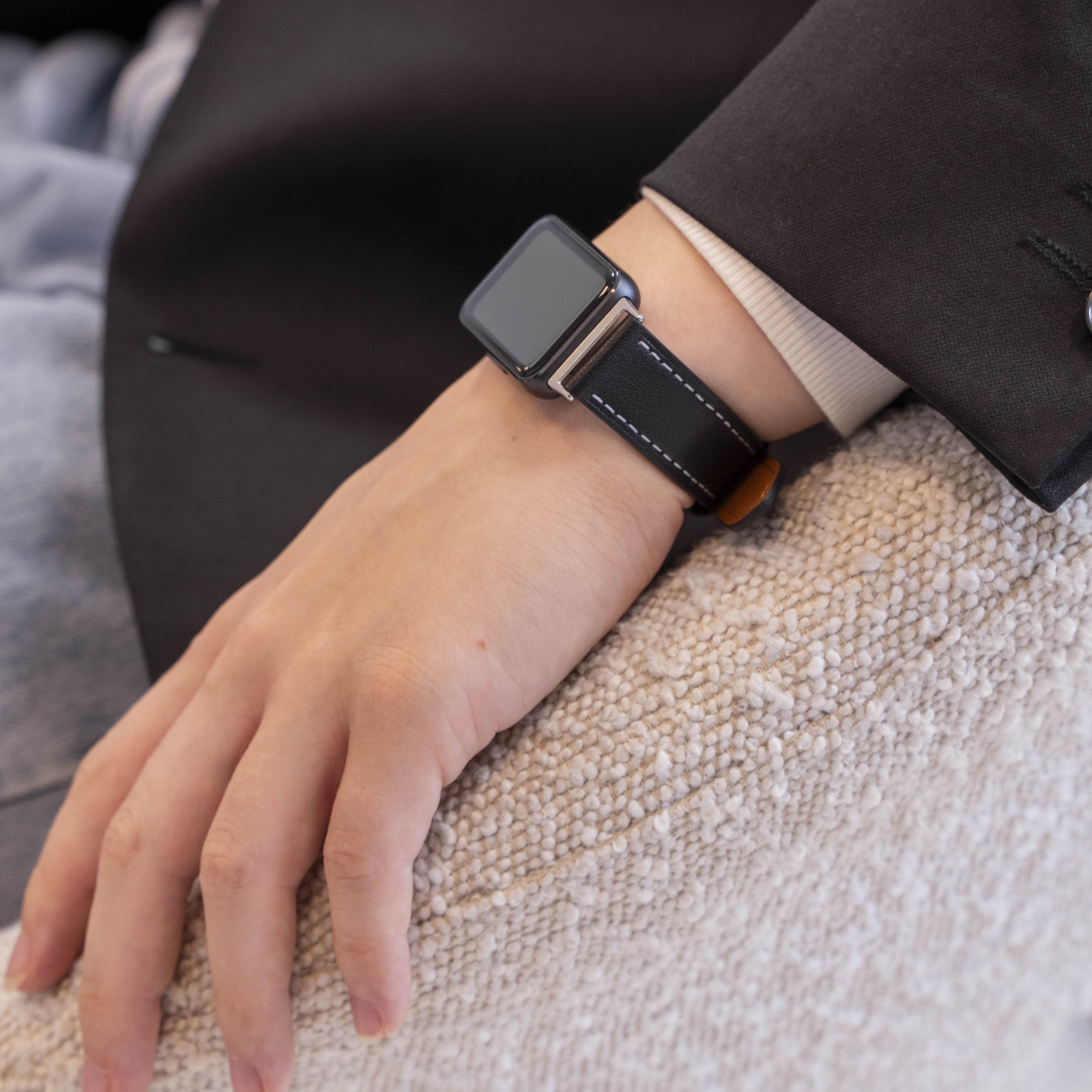 Bracelet cuir Samsung Galaxy Fit 3 (noir)