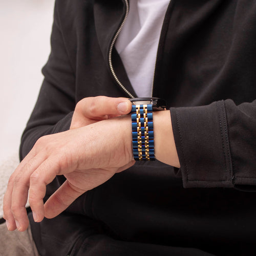 Polar Grit X Pro Steel Link Strap Duo (Blue/Gold)