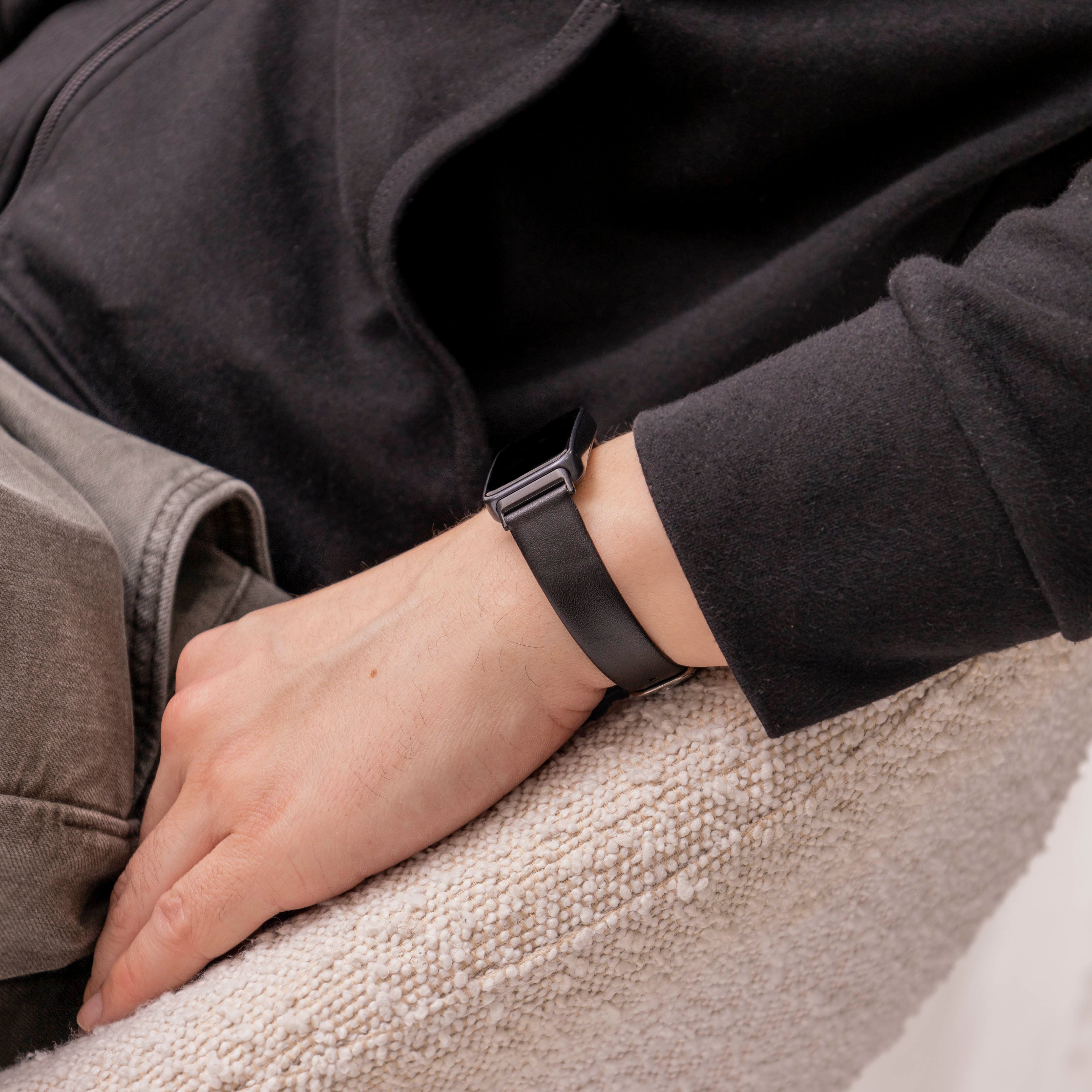 Bracelet cuir Huawei Band 8 (noir)