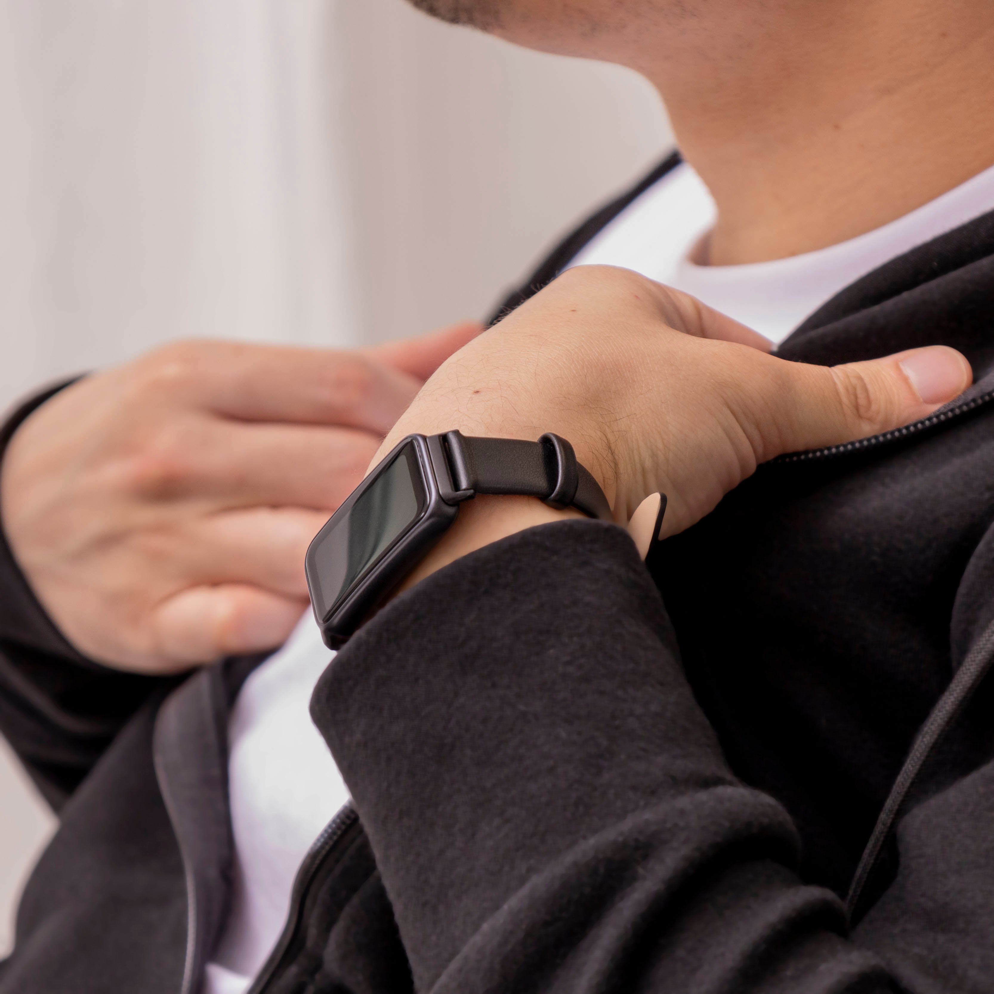 Bracelet cuir Huawei Band 8 (noir)