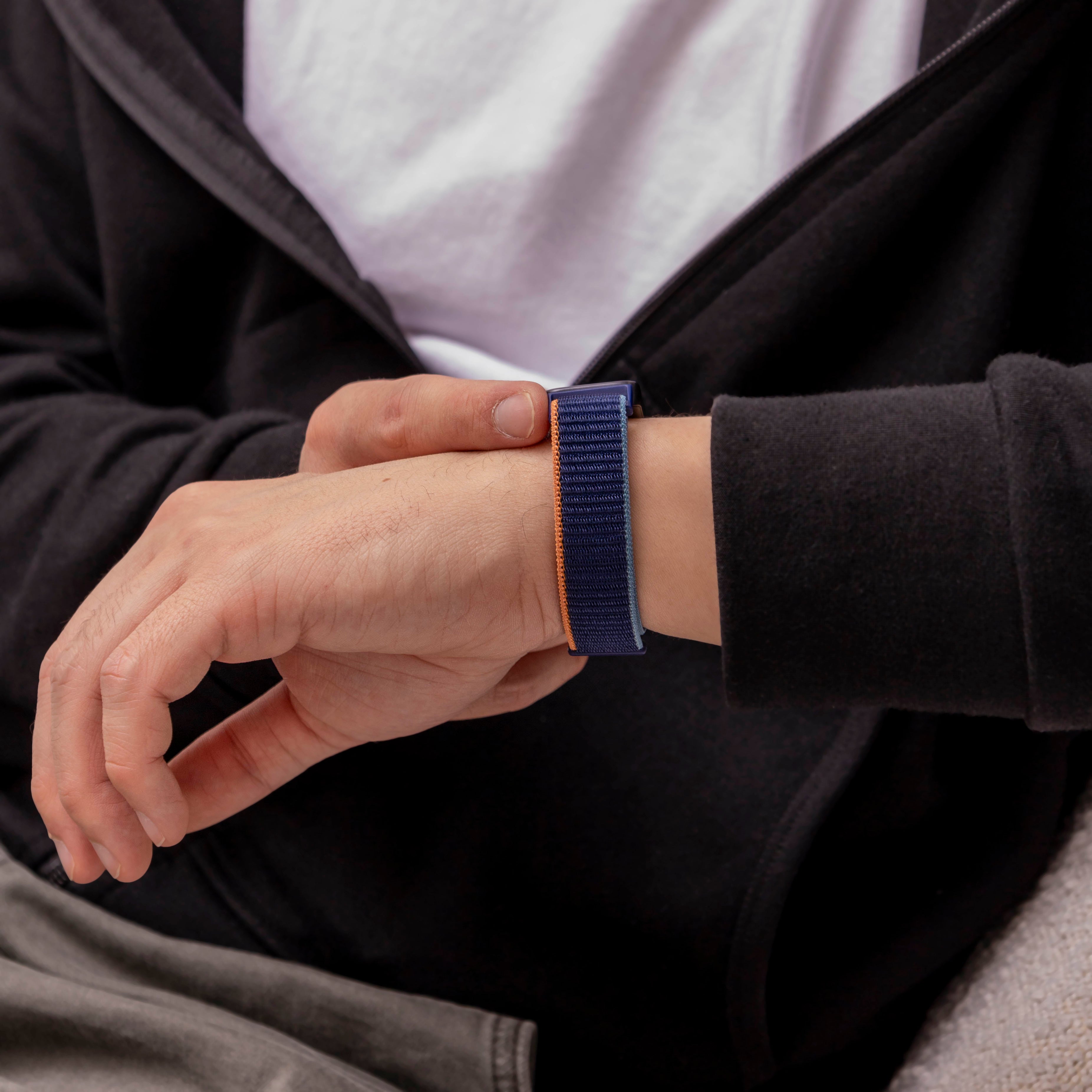 Bracelet nylon Huawei Band 10 (bleu foncé)