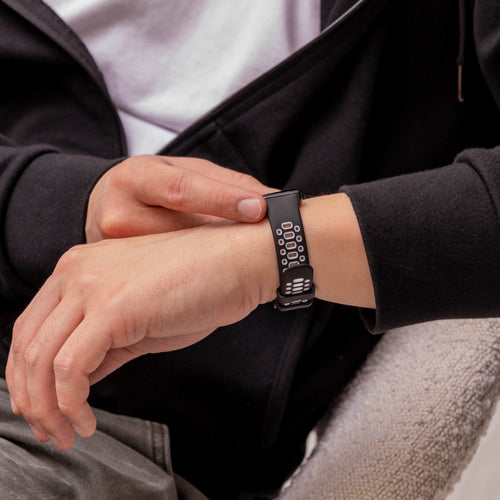 Bracelet sport Huawei Band 10 (noir/blanc)