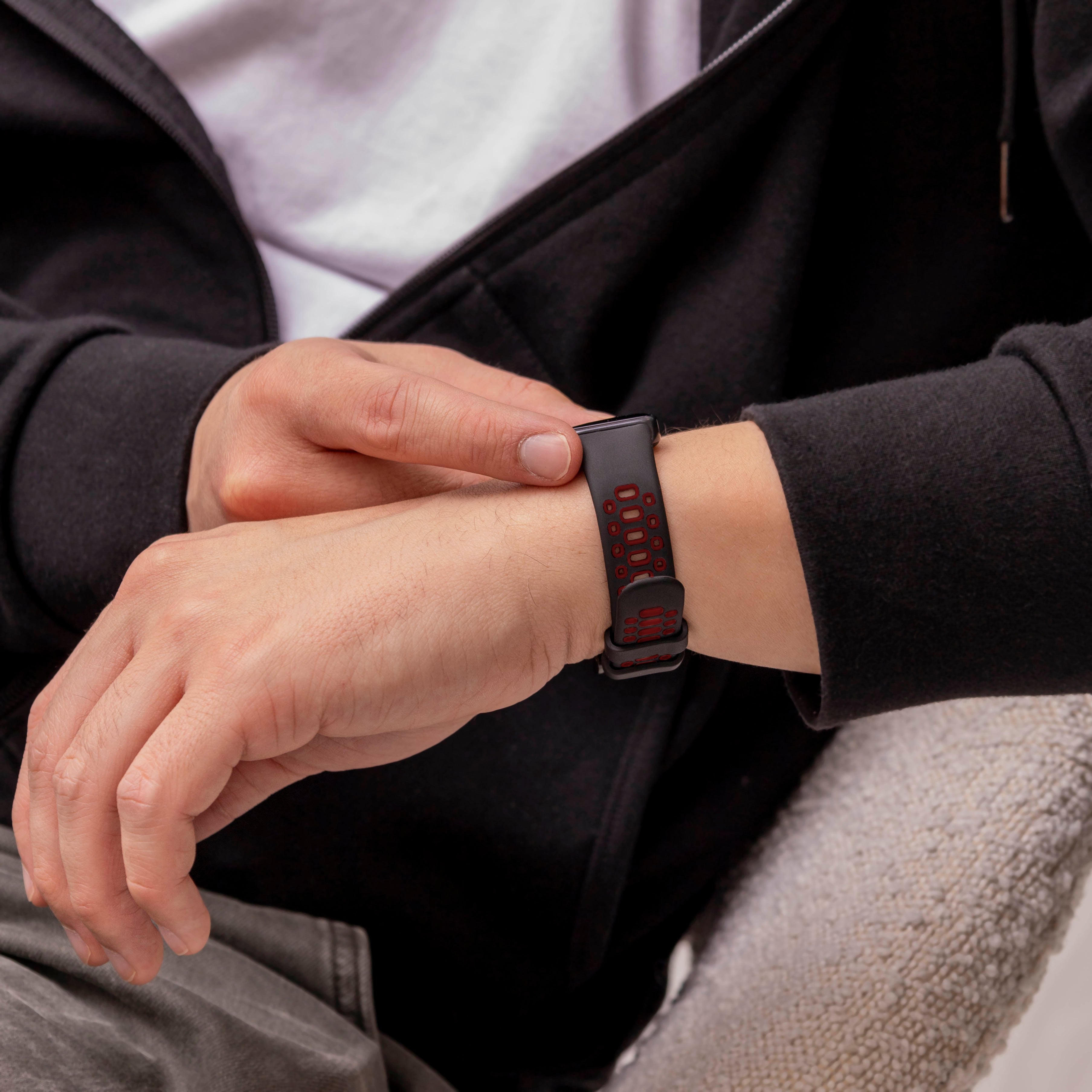 Huawei Band 9 Sport Strap (Black/Red)