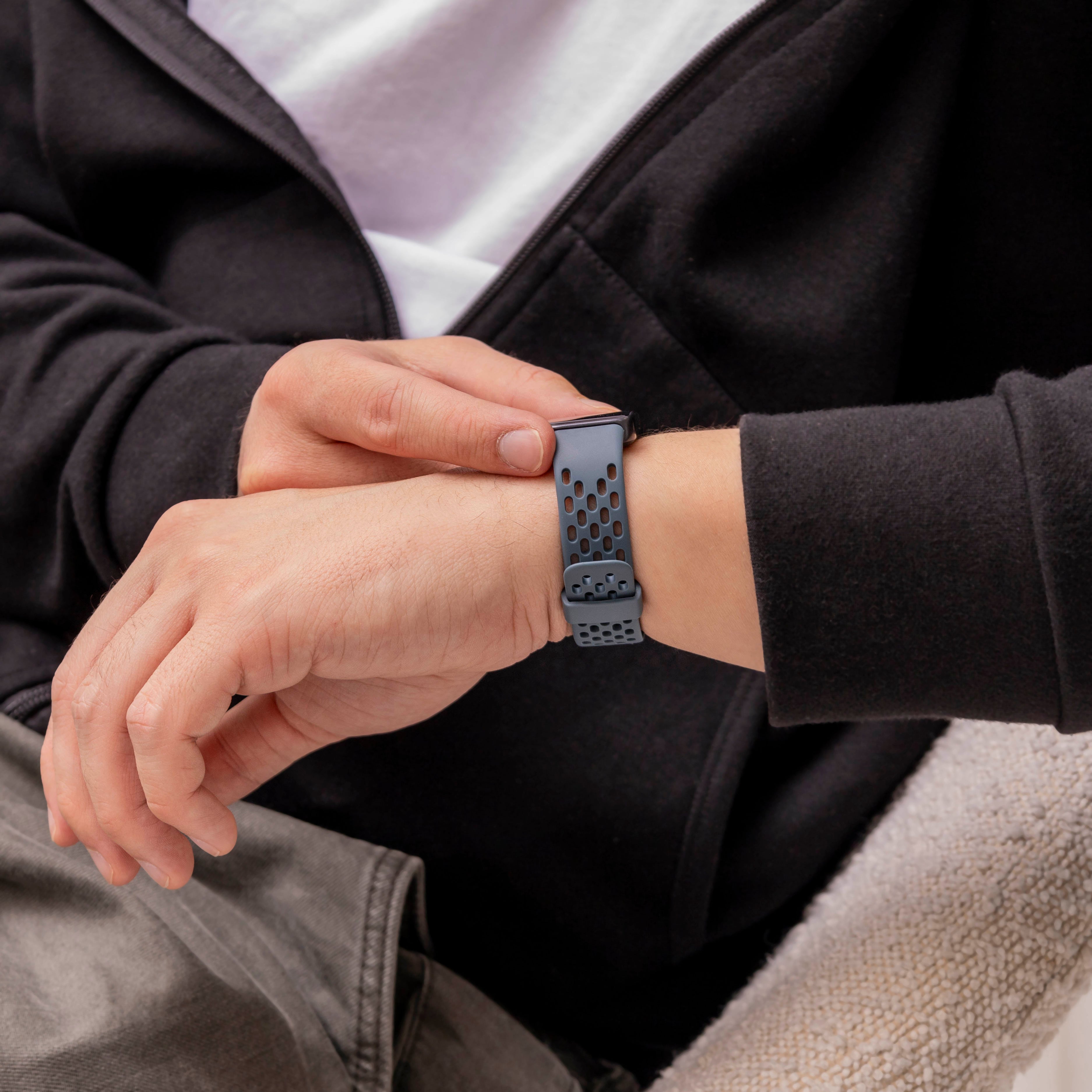 Bracelet silicone air Huawei Band 9 (grisbleu)